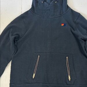 Aviator Nation XL pullover Hoodie Sweater blue grey